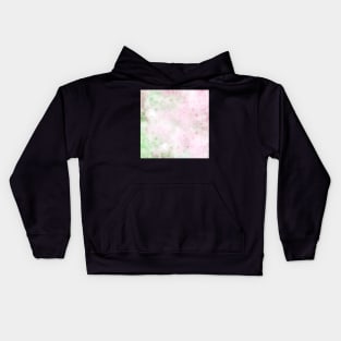 Delicate textured mandala in pink and green Kids Hoodie